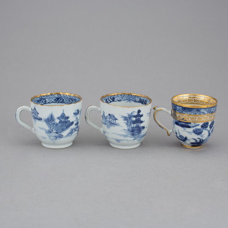 PARTI PORSLIN, 15 delar, kompaniporslin, Kina, 1700-tal.