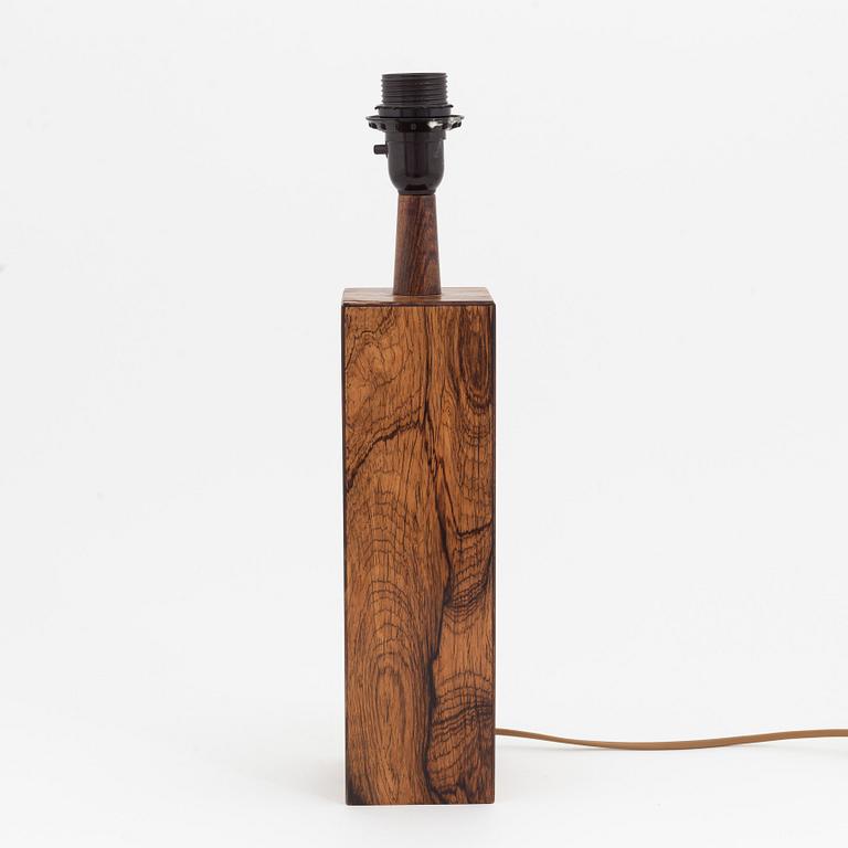 A rosewood veneered table light, 1960's.