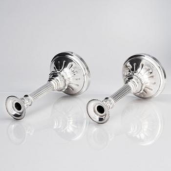 Pehr Zethelius, ljusstakar, ett par, silver, Stockholm 1779. Gustavianska.