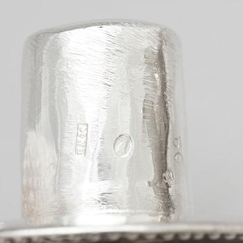 Mikael Nyberg, ljusstakar, ett par, silver, Stockholm 1796.
