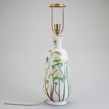 BORDSLAMPA, stengods, signerad, Carl Harry Stålhane. Rörstrand.