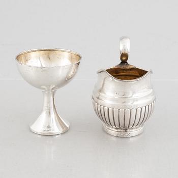 Cream jug and bowl on foot, Finland and Sweden, 19th-20th century.