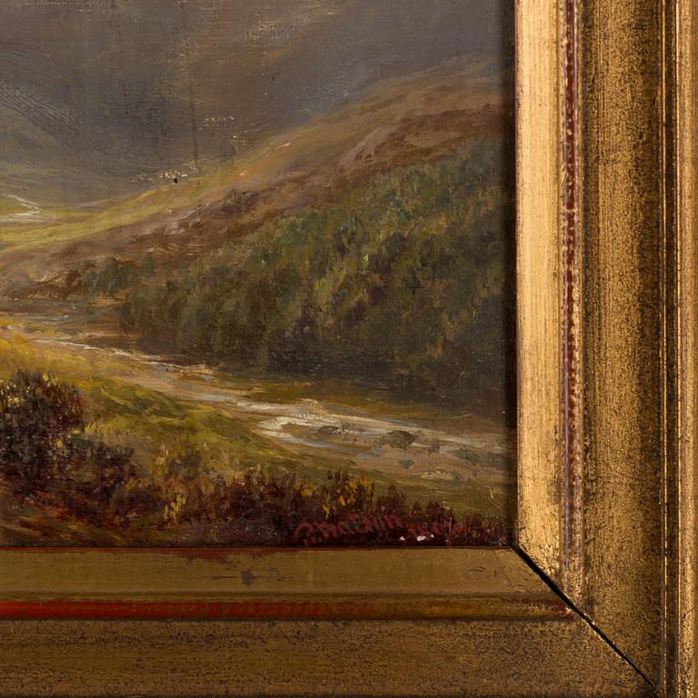 ROBERT WATSON, two paintings, oil on canvas, signed R Watson and dated 1894.