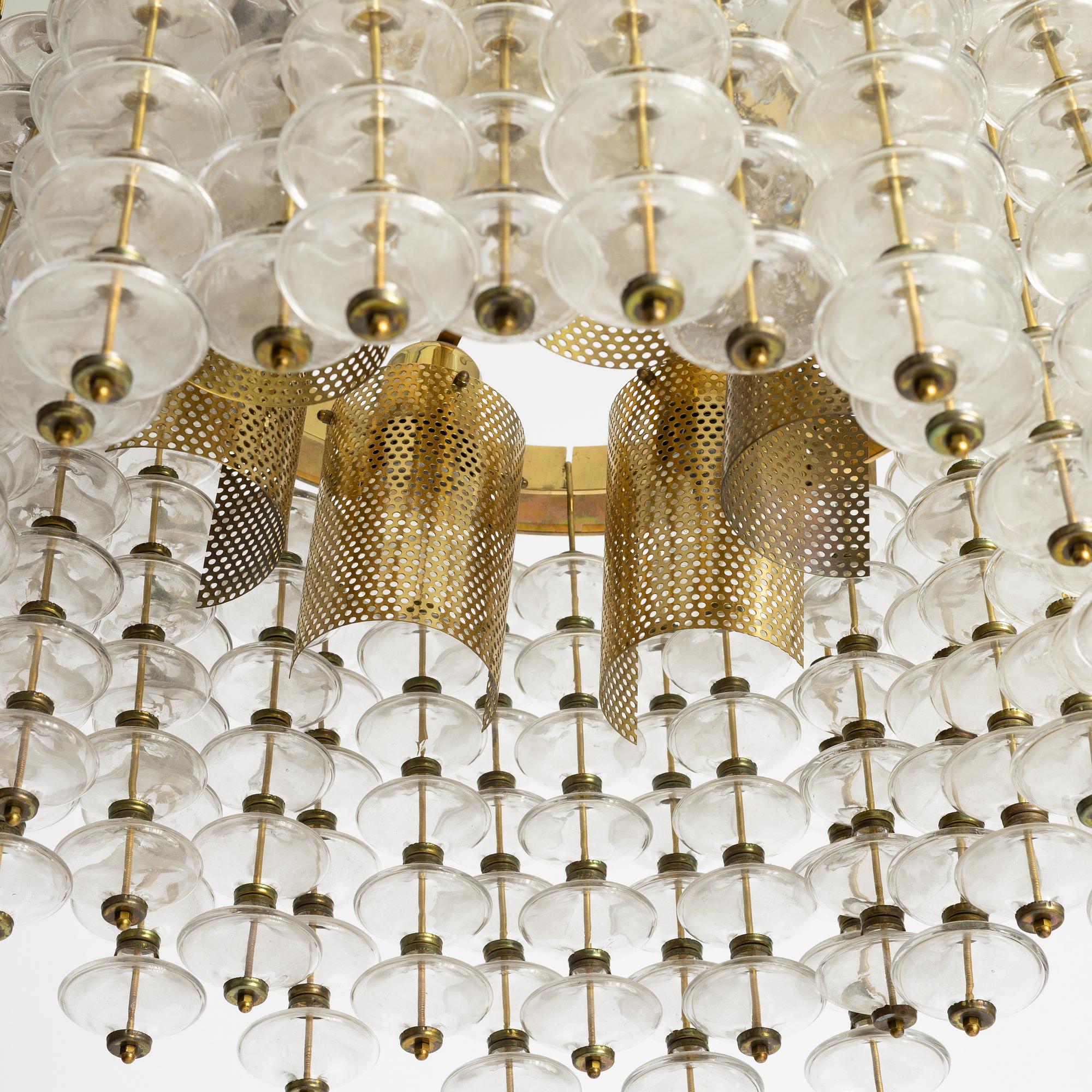 Hans-Agne Jakobsson, an "Estrella" ceiling lamp model T 580, Hans-Agne Jakobsson AB, Markaryd, 1960s-70s.