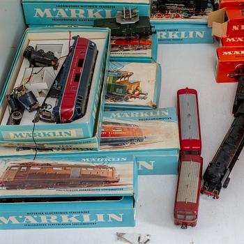 MÄRKLIN, H0, Lok, vagnar och räls.