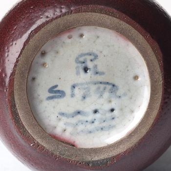 PATRICK NORDSTRÖM, urna med lock av patinerad brons, Royal Copenhagen, Danmark 1910-20-tal.