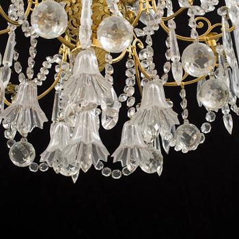 A chandelier, late 19th century.