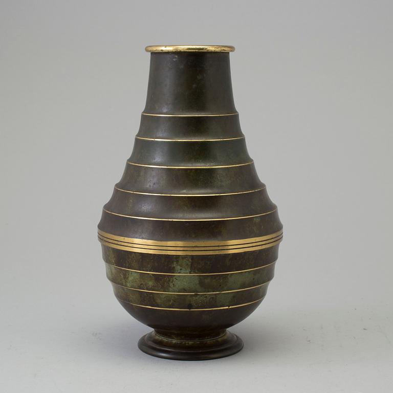 An art deco 1930s vase by Svenska Metallverken.