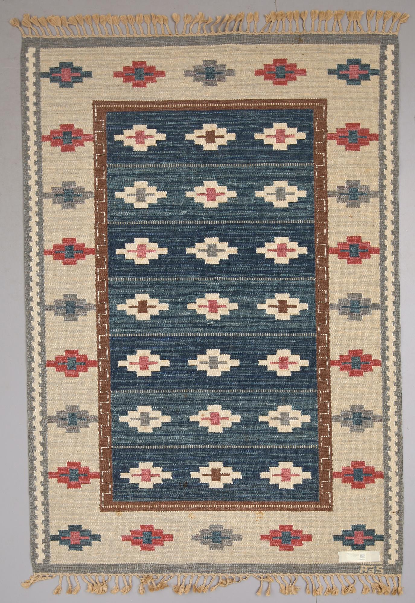 MATTA, Rölakan, Anna-Greta Sjöquist, monogramsignerad AGS. Ca 245 x 170 cm.