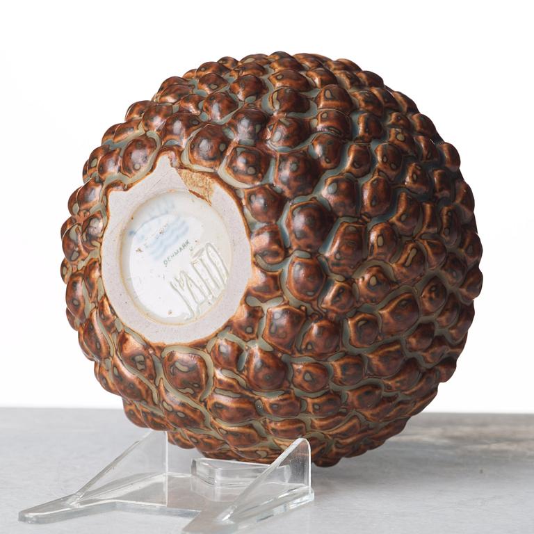 Axel Salto, a "Sung glaze budding style" stoneware bowl, Royal Copenhagen, Denmark.