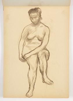 Lotte Laserstein, 3 skissblock med teckningar.