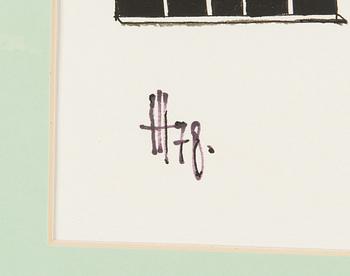 Hugo Hiibus, akvarell, signerad och daterad -78.