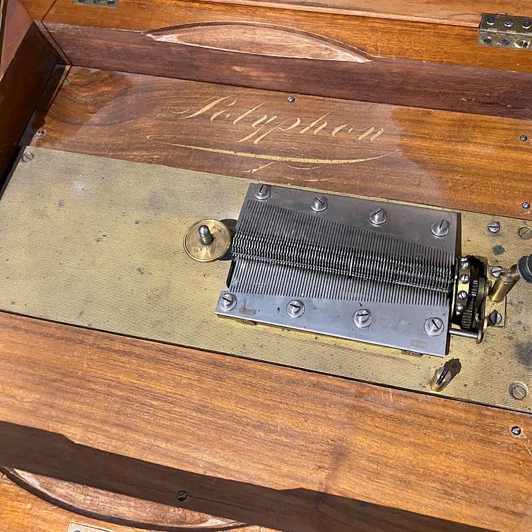 A German Symphonion music box, Jul. Heinr. Zimmermann, Leipzig, late 19th Century.