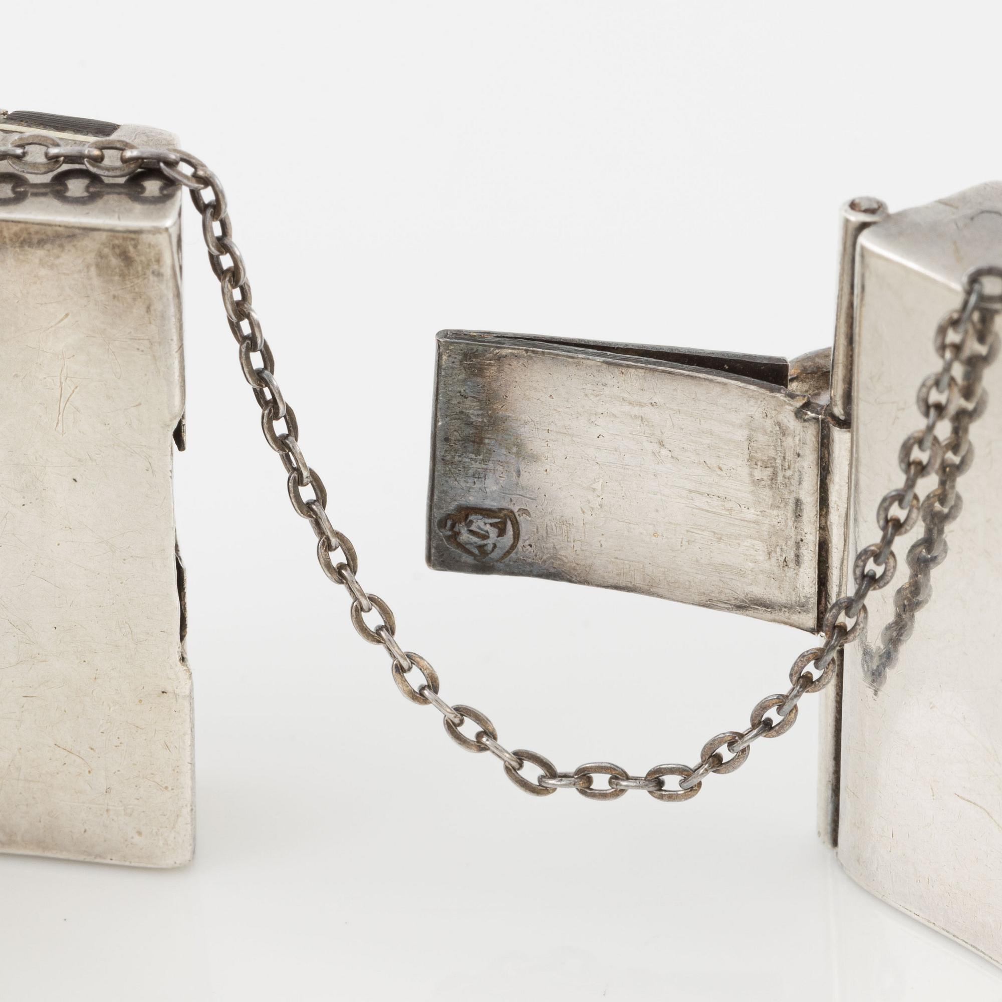 Bracelet silver and mother-of-pearl, Mexico.