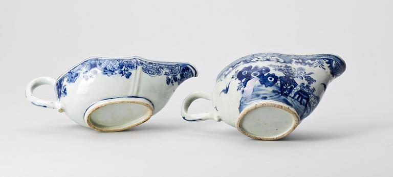 SÅSSNIPOR, 2 st, porslin, Kina, Qianlong (1736-95).
