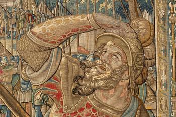 Vävd tapet, "David och Goliath", gobelängteknik, ca 272 x 283-289 cm, Flandern, möjligen 1500-talets andra hälft.