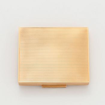 14K gold and ruby vanity case.