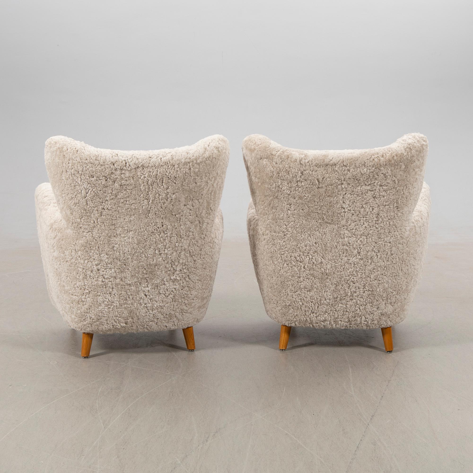 Armchairs, a pair, Swedish Modern, 1940s.