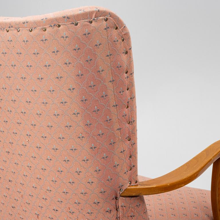 A pair of armchairs, Swedish Modern, 1940s.