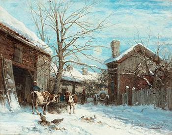 Victor Forssell, "Stadsutkant, vinter" (City boundary, winter).