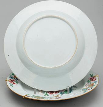 TALLRIKAR, 6 st, porslin, Kina, Qianlong 1736-1795.