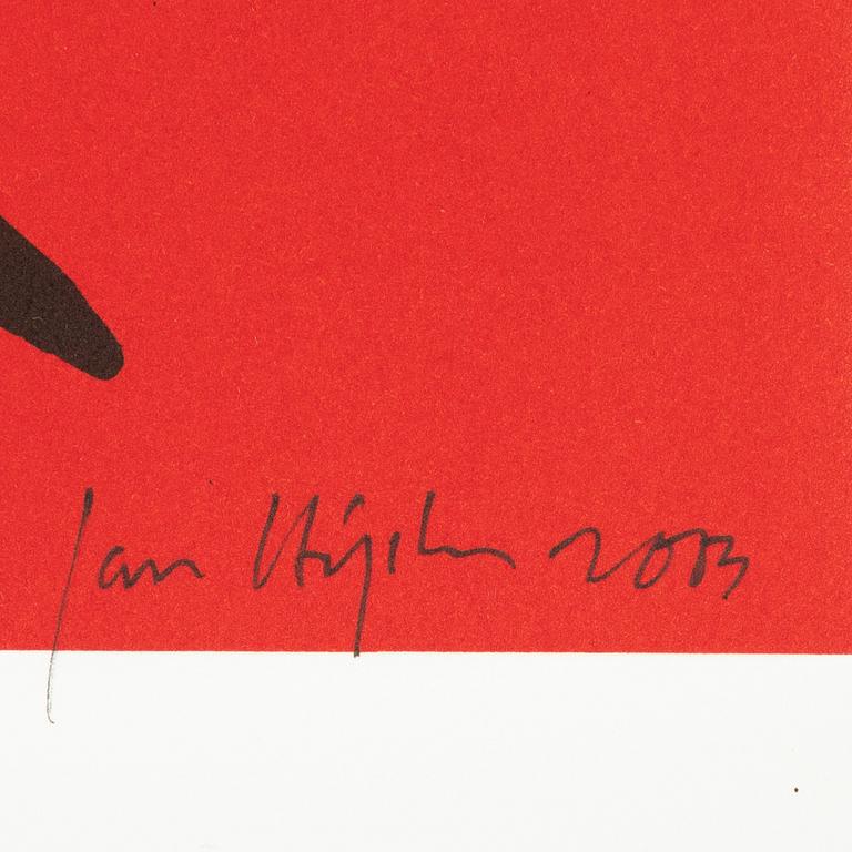 Jan Håfström, färglitografi, 2003, signerad 526/2000.