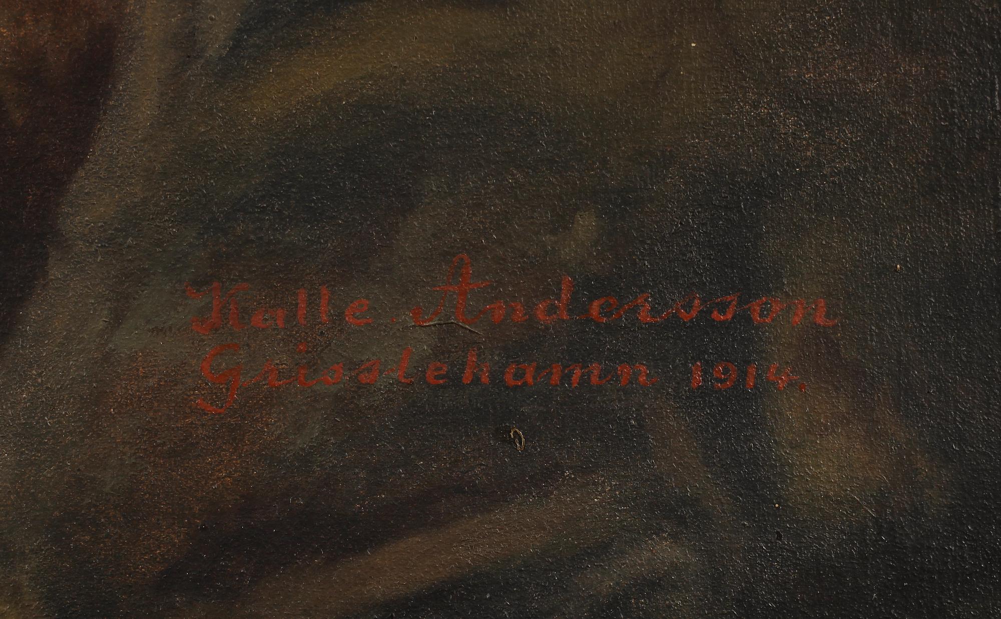 KARL "XYLOGRAFEN" ANDERSSON, olja på duk, signerad och daterad 1914.