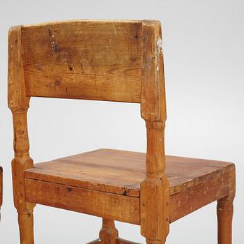 Stolar, 5 st, allmoge, 1800-tal.