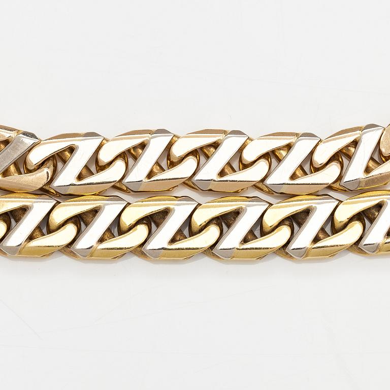 Armband och halsband, 14K guld. Märkt Fa Cadoro.