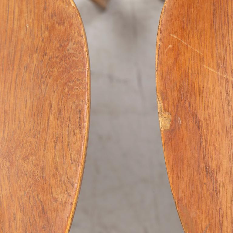 Arne Jacobsen, stolar, 6 st, "Grand Prix", Fritz Hansen, Danmark, 1950-tal.