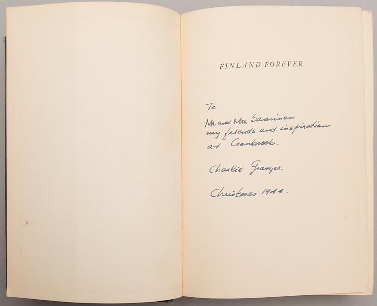 Four books of which two with Loja och Eliel Saarinen's Ex-Libris by Erik O.W. Ehrström, two given as gifts to Saarinen.