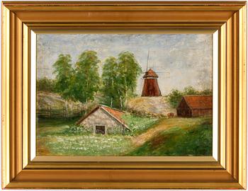 SEVERIN NILSON, olja på pannå, signerad.