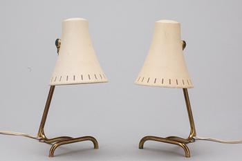 VÄGG/BORDSLAMPA, ett par, 1950-tal.