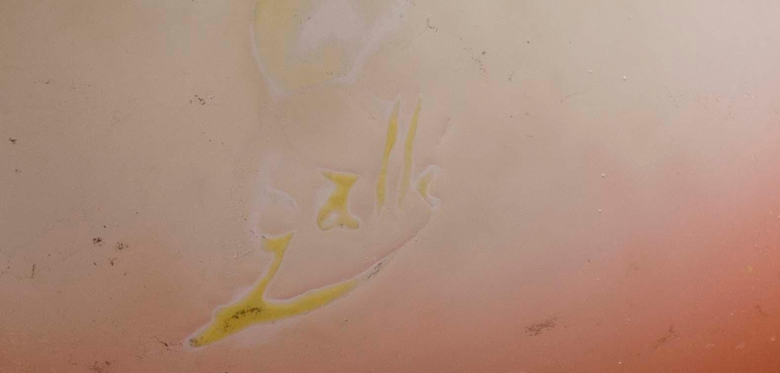 VAS, glas, sign. Gallé, Frankrike, sekelskiftet 1800/1900.