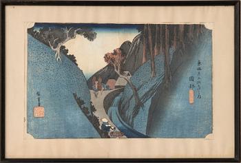 Utagawa Hiroshige woodcut print, Japan, first published 1834.