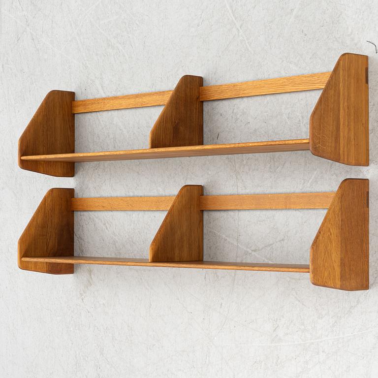 Hans J. Wegner, a pair of oak shelves, Ry Möbler, Denmark, 1950's/60's.