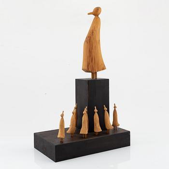 Henrik Campanello, a wooden sculpture, not signed.