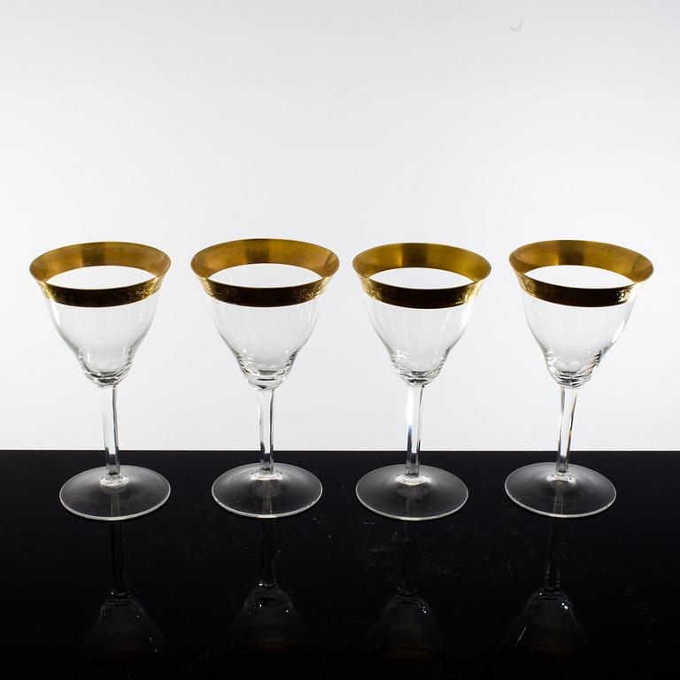 A lot of 18 wine glasses early 20th century.