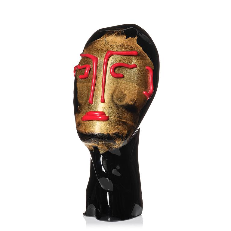 Luigi Benzoni, a glass sculpture of a head, Berengo Studio, Italy 2006.
