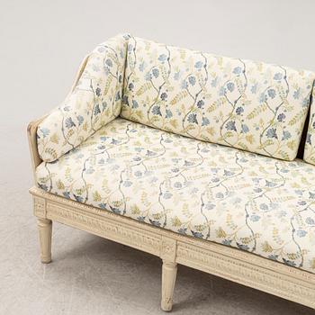 A painted Gustavian style sofa. 19th Century.