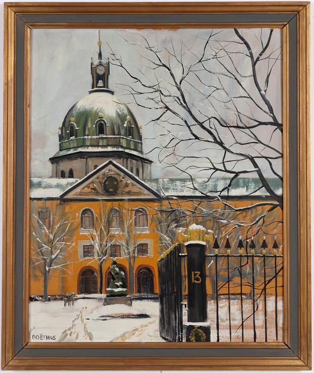 Lars Boëthius, Army Museum with Hedvig Eleonora Church in the background (Motif from Stockholm).