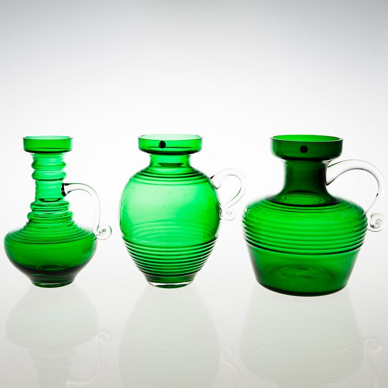 TAMARA ALADIN, MALJAKOITA, 3 kpl, "Kleopatra", Riihimäen Lasi, 1970-73. Sarja muotoiltu 1969.