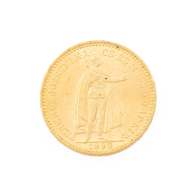 Gold coin, Hungary, 20 Korona, 1898.