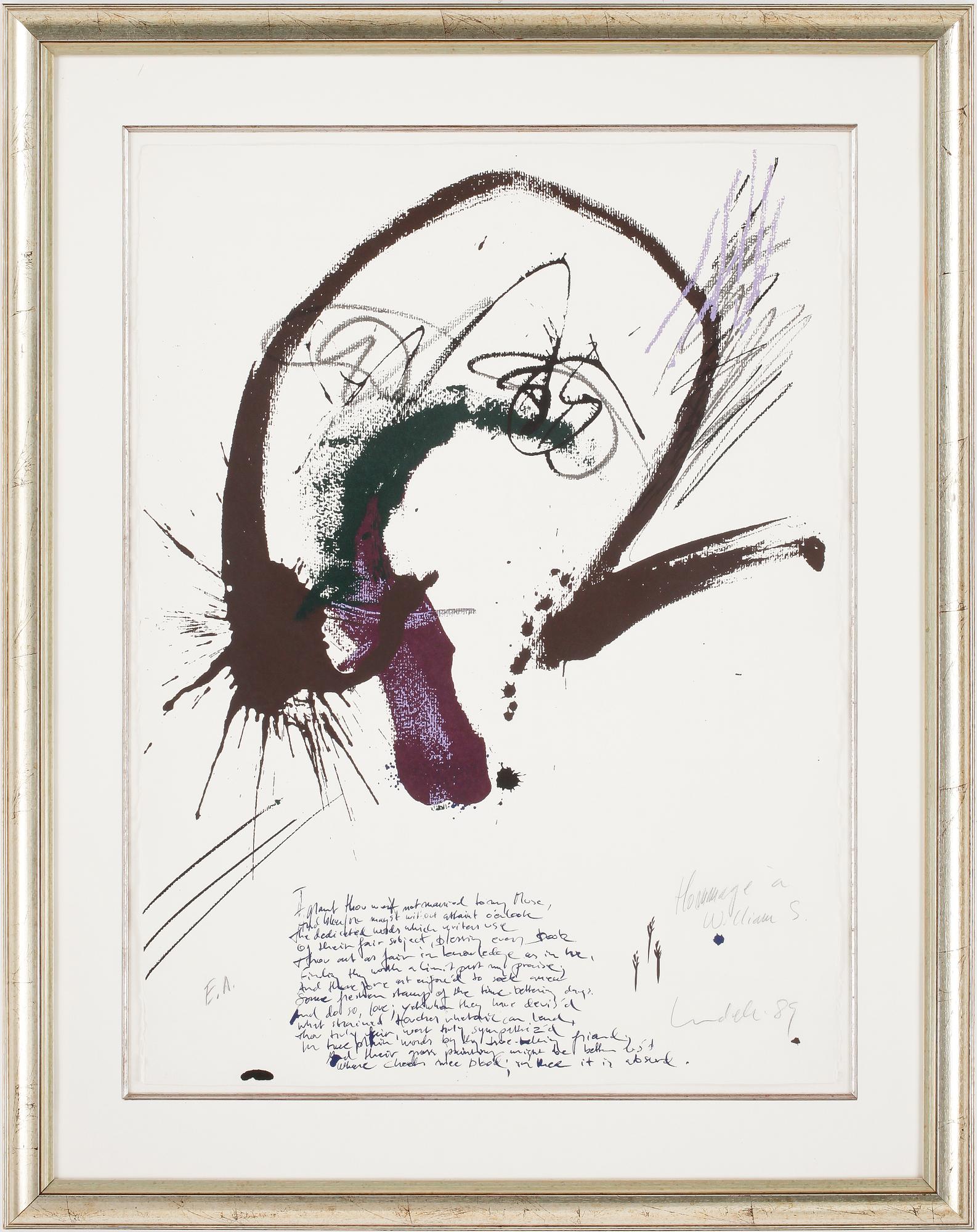 ULF LUNDELL, färglitografi, E.A. signerad.