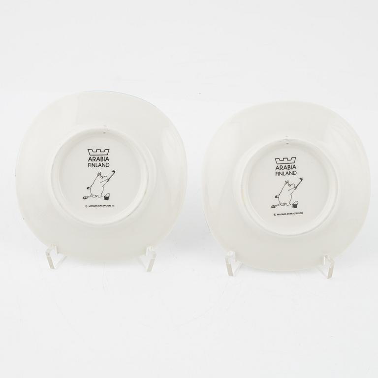 14 porcelain collector's plates, Moomin Characters/Bulls, Arabia, Finland.