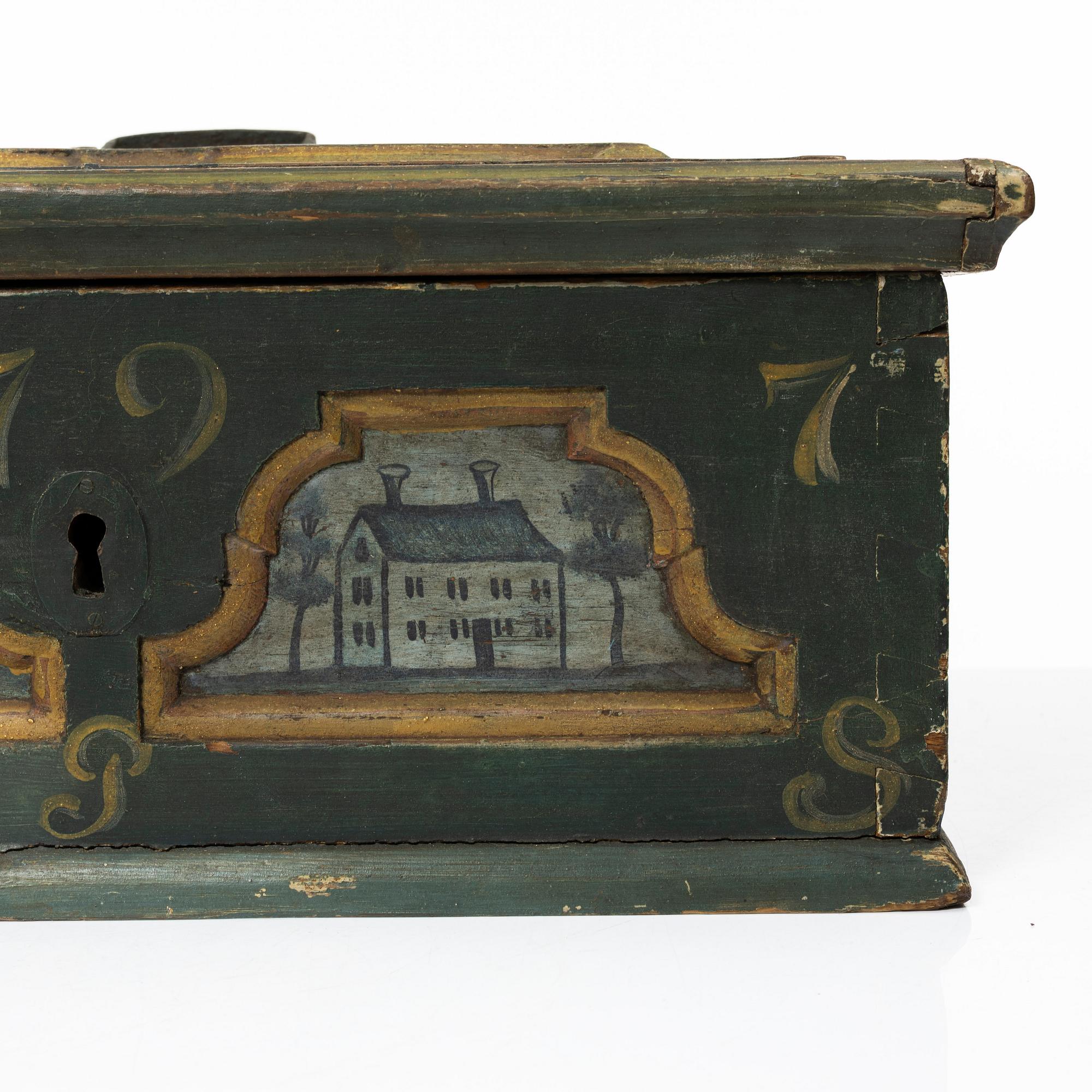 Fiancée's box, folk art, marked 1797.