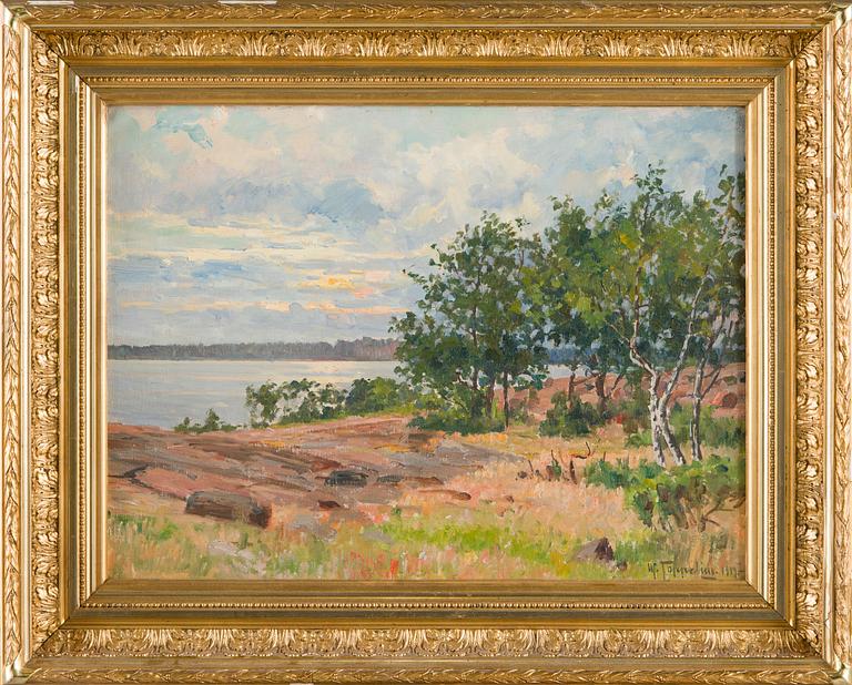 Woldemar Toppelius, Iltahämärä rannalla.