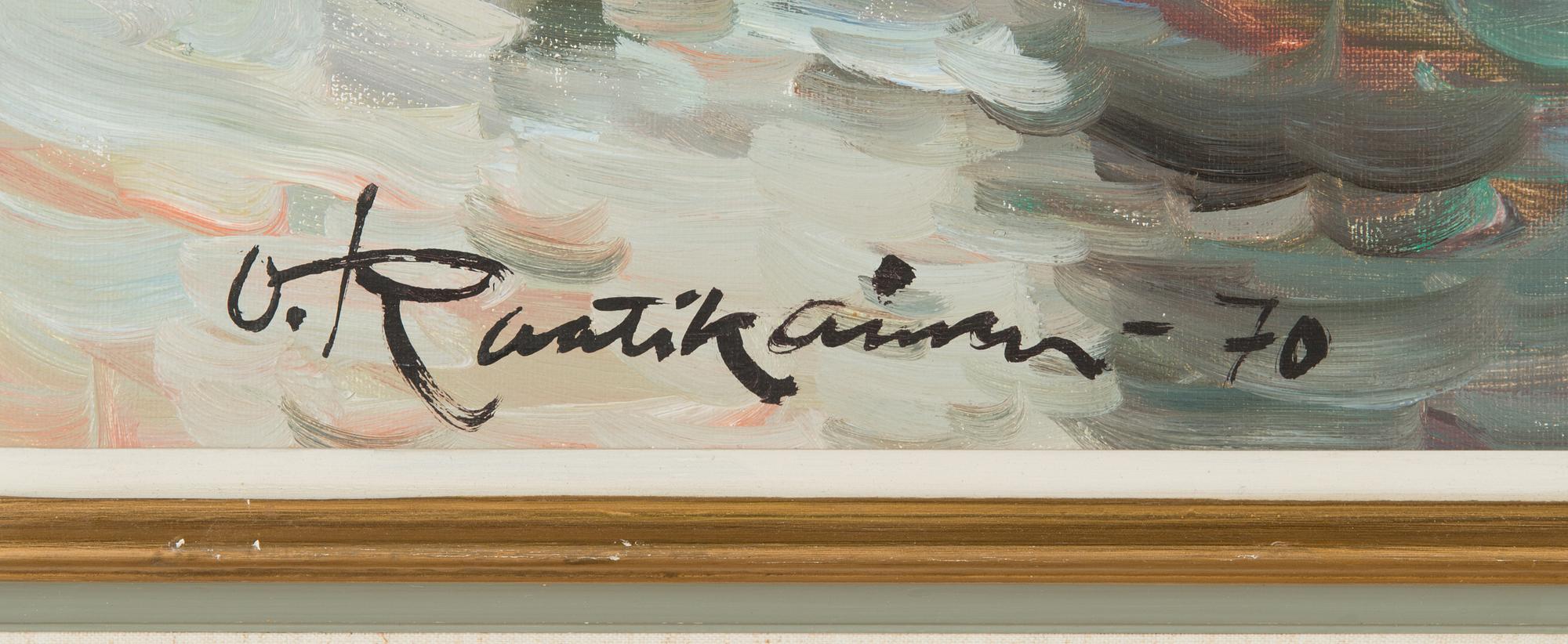 Orvo Raatikainen, olja på duk, signerad och daterad -70.