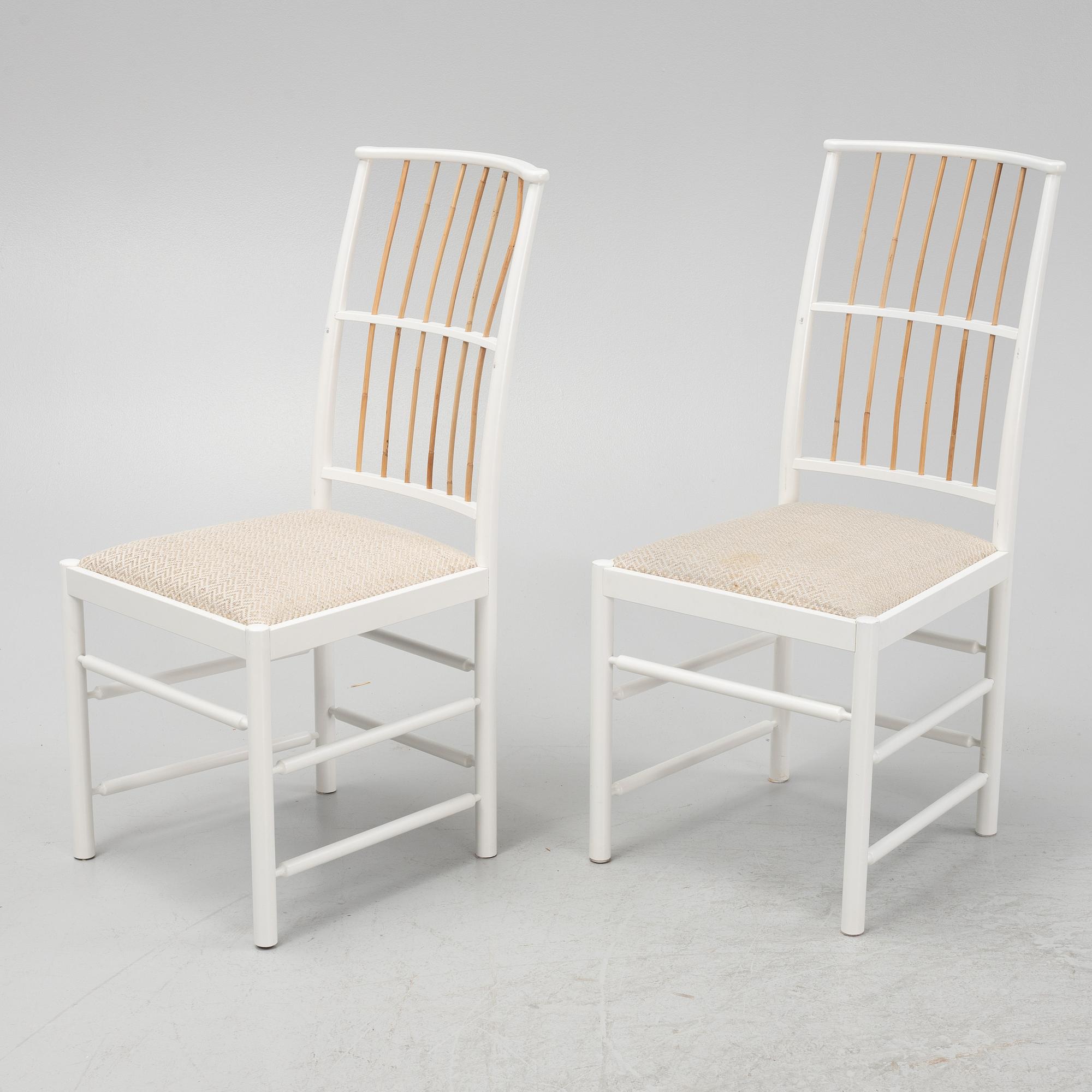 Josef Frank, chairs, set of 4, model 2025, Svenskt Tenn, Sweden, 2000s.