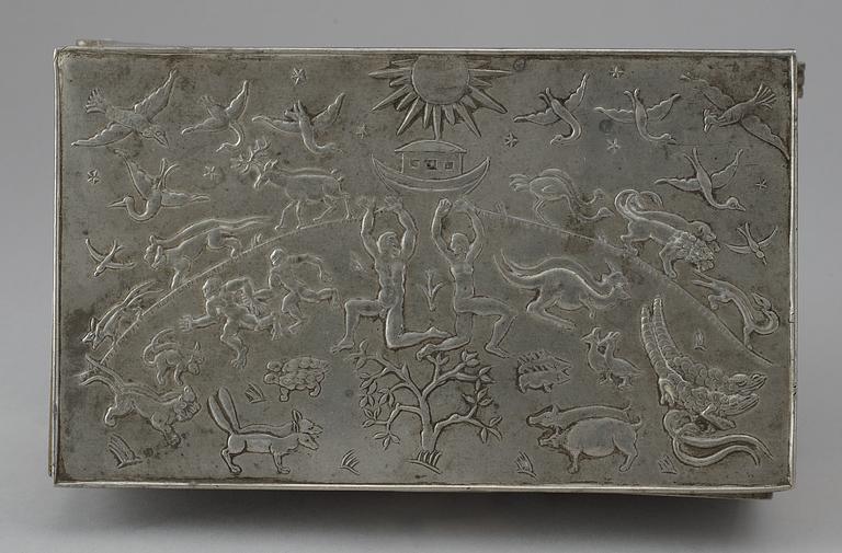 A Nils Fougstedt pewter box by Svenskt Tenn,